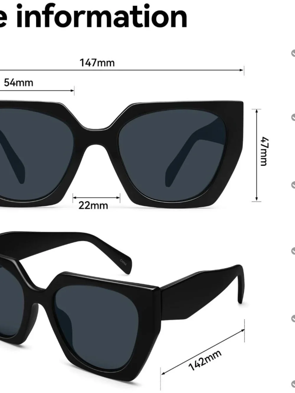 Fashion-Forward Multicolor Cat Eye Sunglasses with UV Protection - Perfect Gift